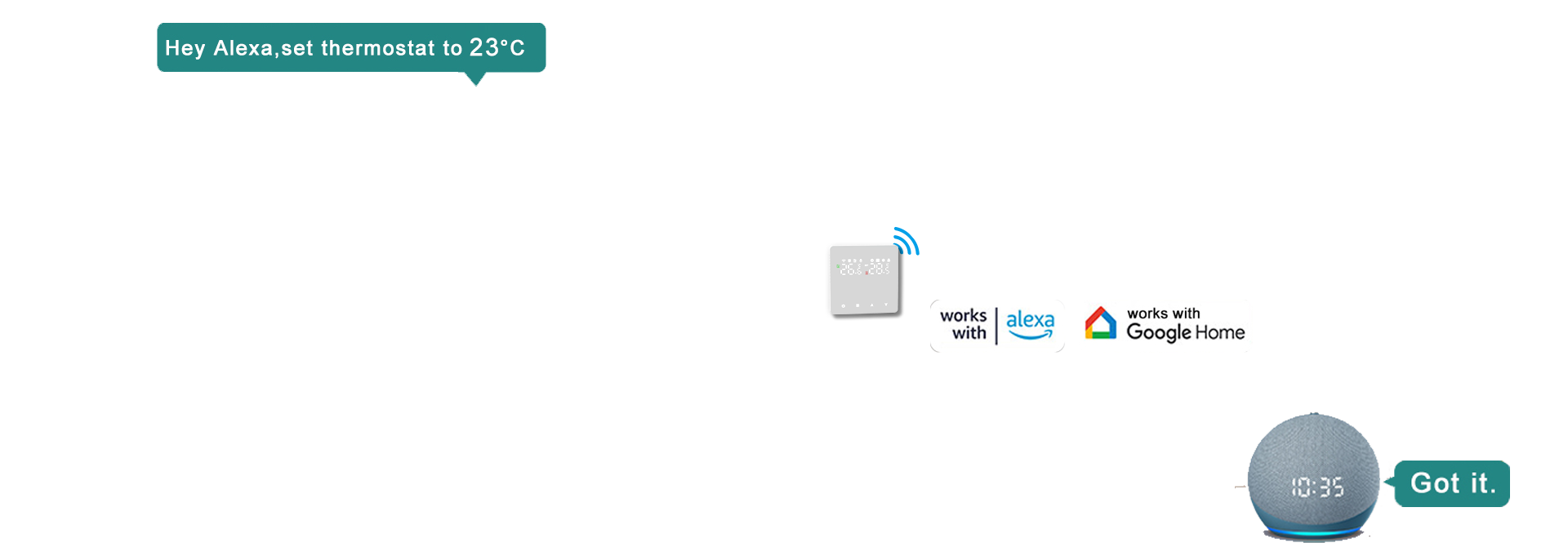 Smart wifi Water Heater Thermostat