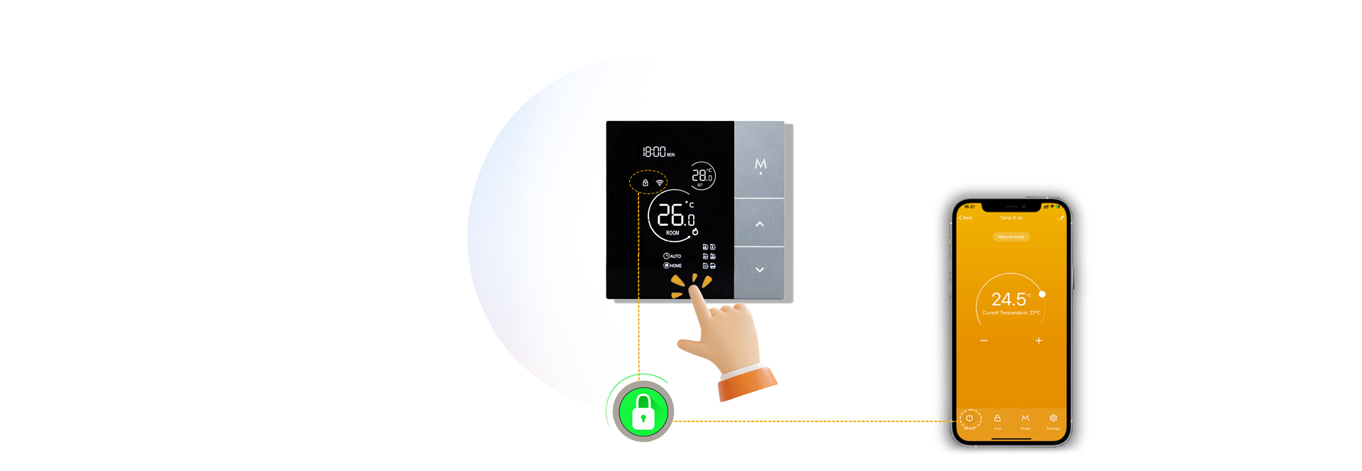 Children Lock water heater thermostat